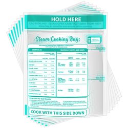 Resurhang 100 Pcs Zipper Microwave Steam Bags Reusable
