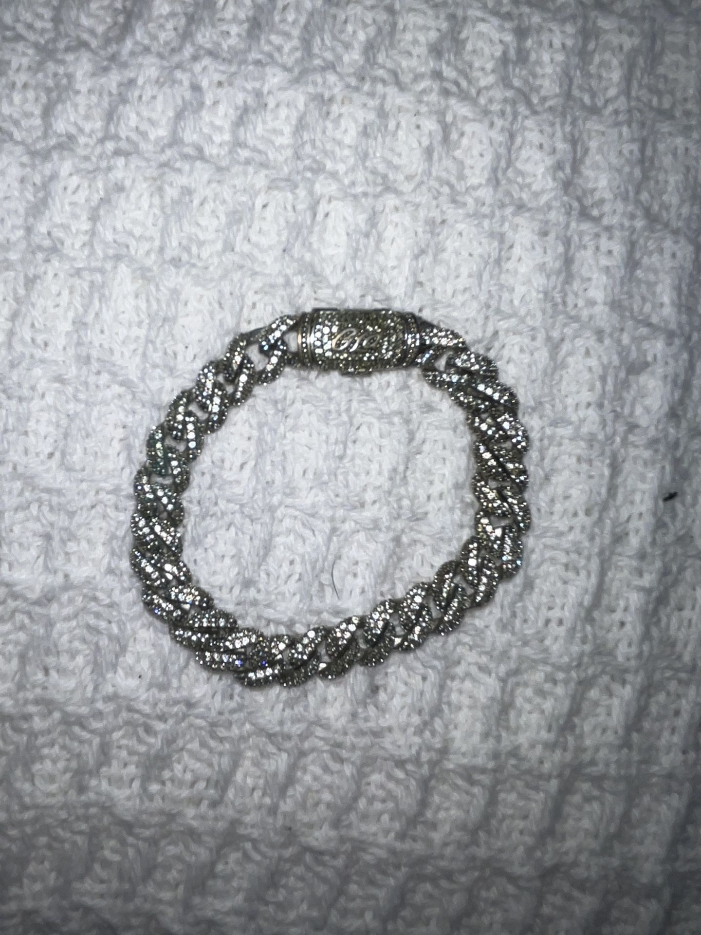 GLD White Gold Link Bracelet