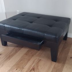 Padded Bench With Drawer