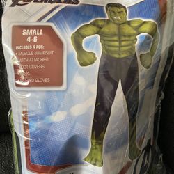 Hulk costume boys size 4/6 