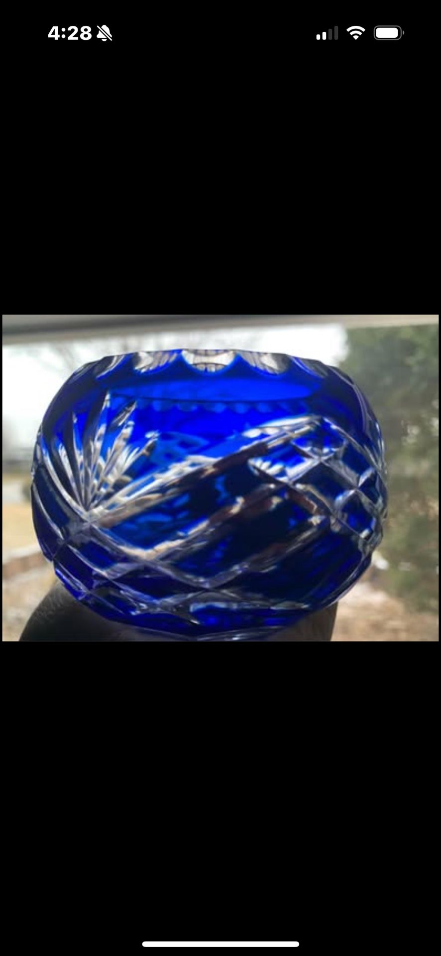 Candle Holder Cobalt Blue
