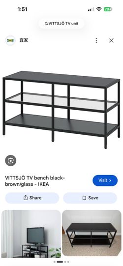 VITTSJÖ TV unit 39 3/8x14 1/8x20 7/8 " black-brown/glass Article no: 703.034.28