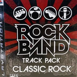 Rock Band Track Pack: Classic Rock (Sony PlayStation 3 PS3, 2009)  Complete Tested Authentic 