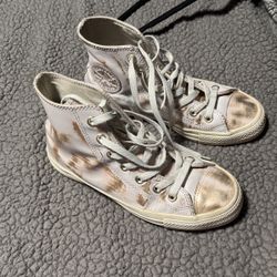 Women’s Shoe Converse Art. 553300c Mod. all Star Brush off Leather Hi Size W 7