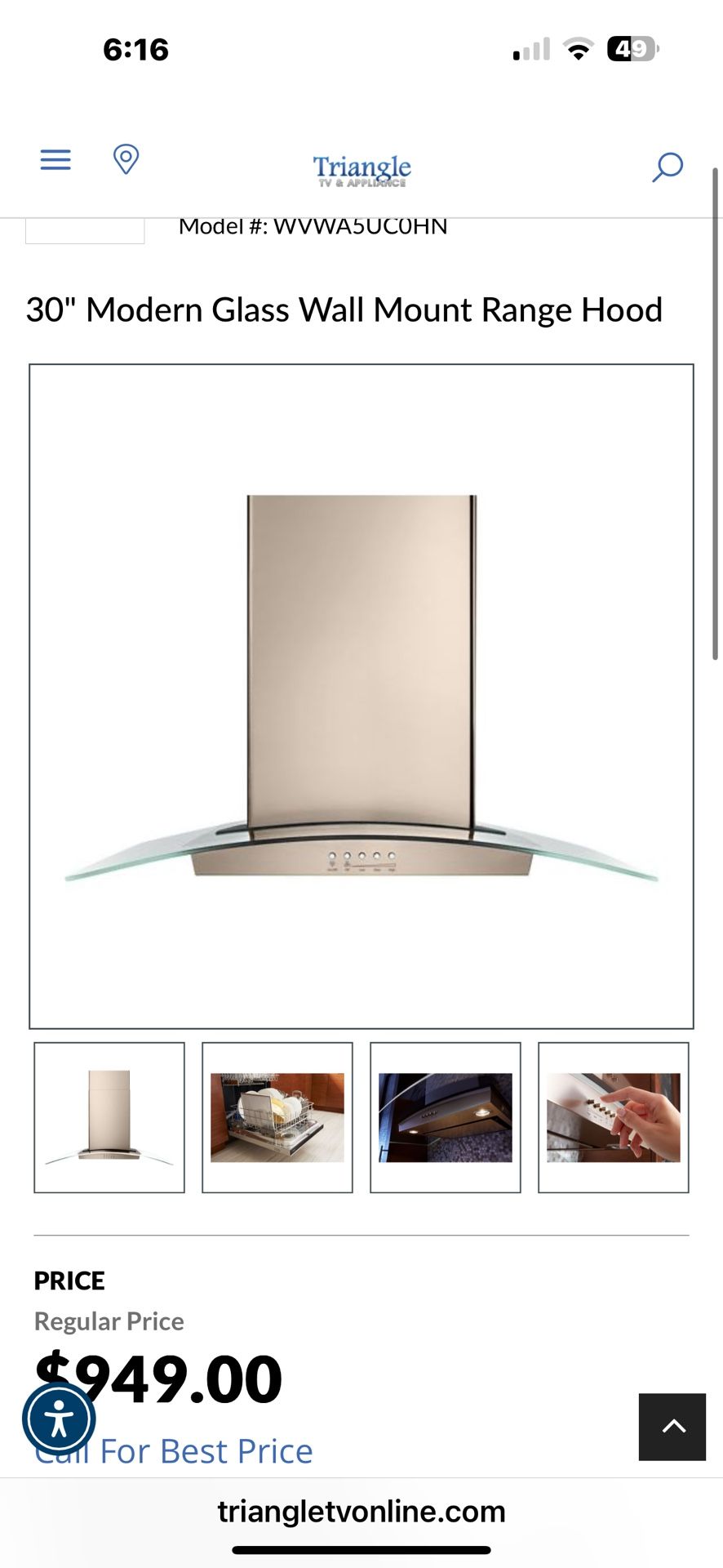New Whirlpool 30” Wall Hood