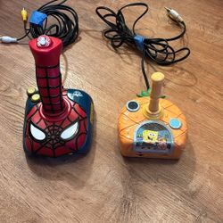 Jakks SpongeBob And Spider-Man Video Game Controllers Plug N Play