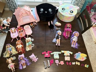 NaNaNa doll/supplies/carrying cases lot