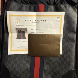 Black GG Supreme Canvas Neo Vintage Drawstring Backpack