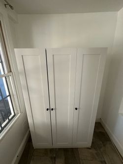 White IKEA wardrobe