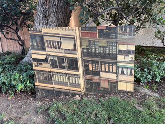Urban Building Facade Wood Art