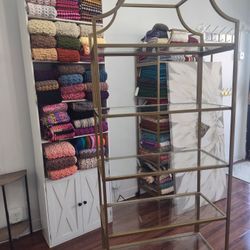 2 Glass Book Cases 