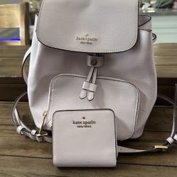 Kate Spade Back Pack Purse/matching Wallet 