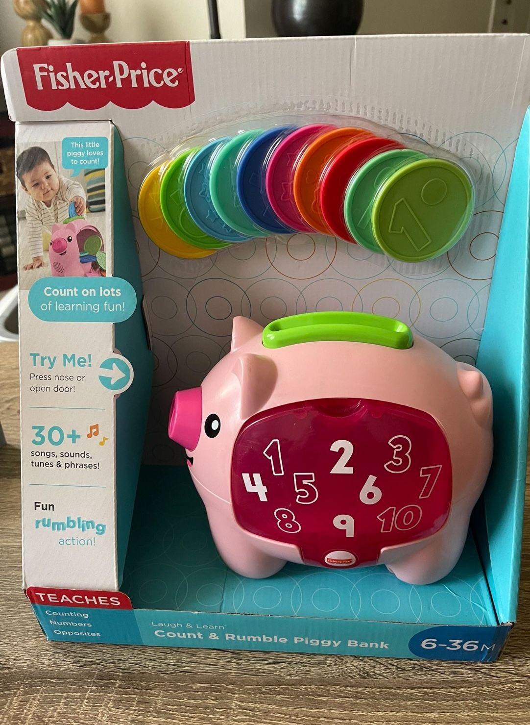 Laugh & Learn Count & Rumble Piggy Bank with Music & Motion-new!