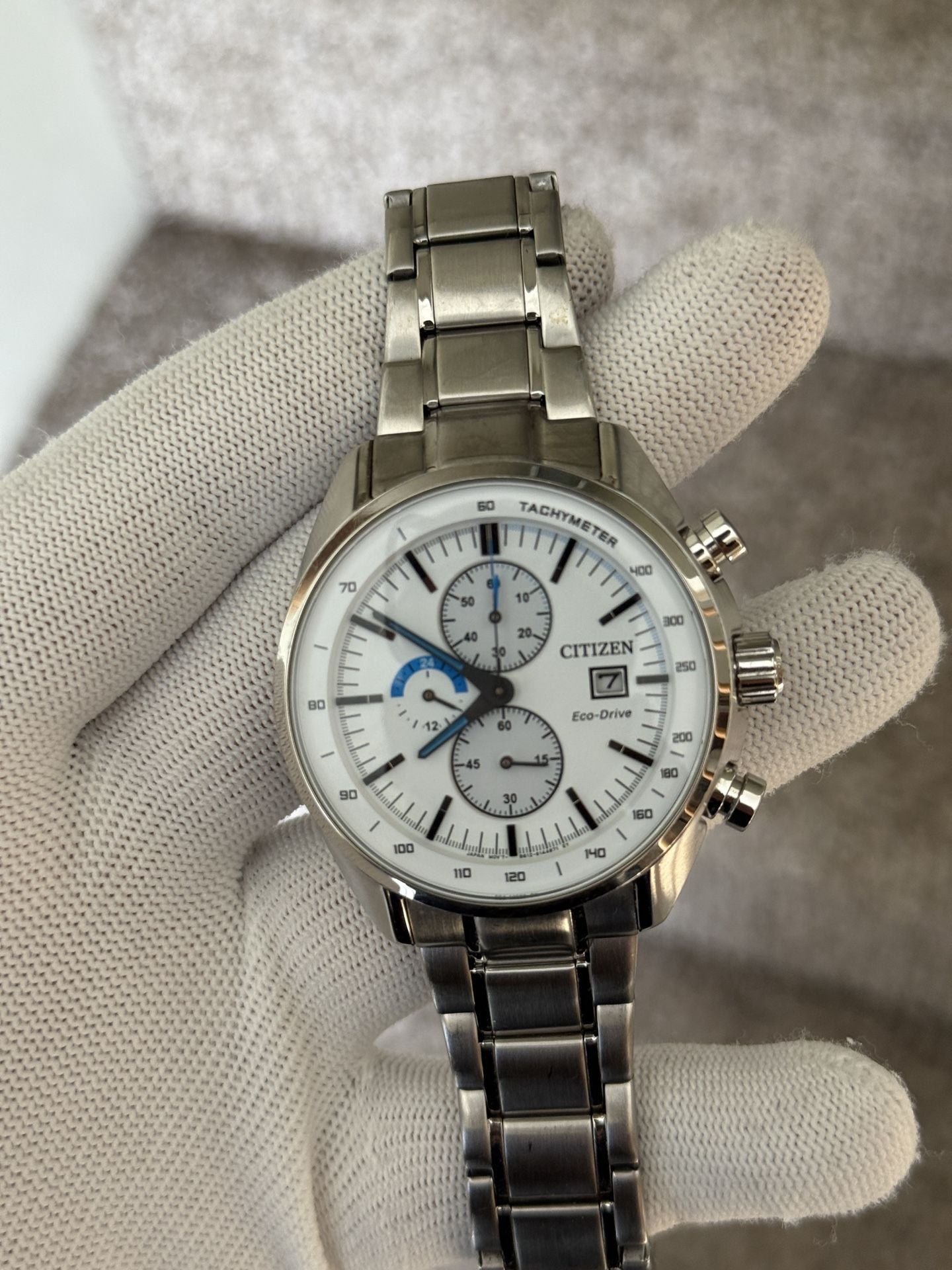 Citizen Men's Drive HTM Chronograph 100m Stainless Steel Watch eco drive