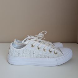 Converse Chuck Taylor All Star Seasonal Ox Low Top White Lace  Sneaker -Size 5.5
