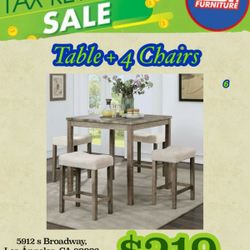 5pcs Dining Table, $50 dollar down ask me how?