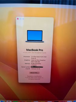 MacBook Pro/info in pictures