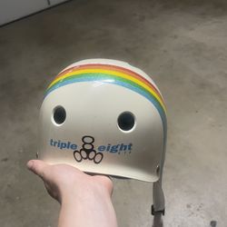 triple eight (8) rainbow skate helmet
