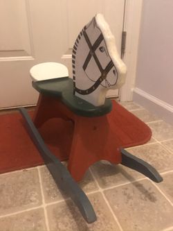 Wooden rocking horse