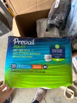 Prevail Per-Fit Extra Disposable Underwear Pull On with Tear Away Seams Large