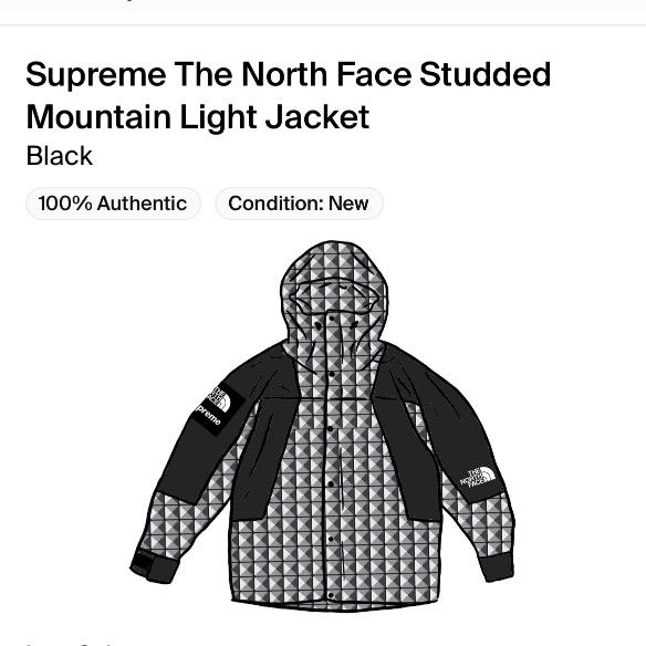 Supreme The North Face  Light Jacket Size LargeSupreme The North Face Light Jacket Size Large