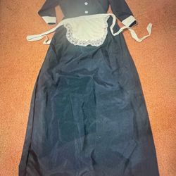 New Large Kids Girls Vintage Renaissance Prairie Peasant Colonial Dress Costume