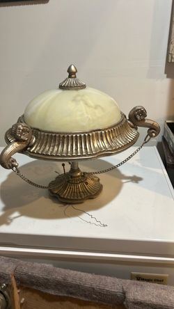 Hanging light for library or den hallway