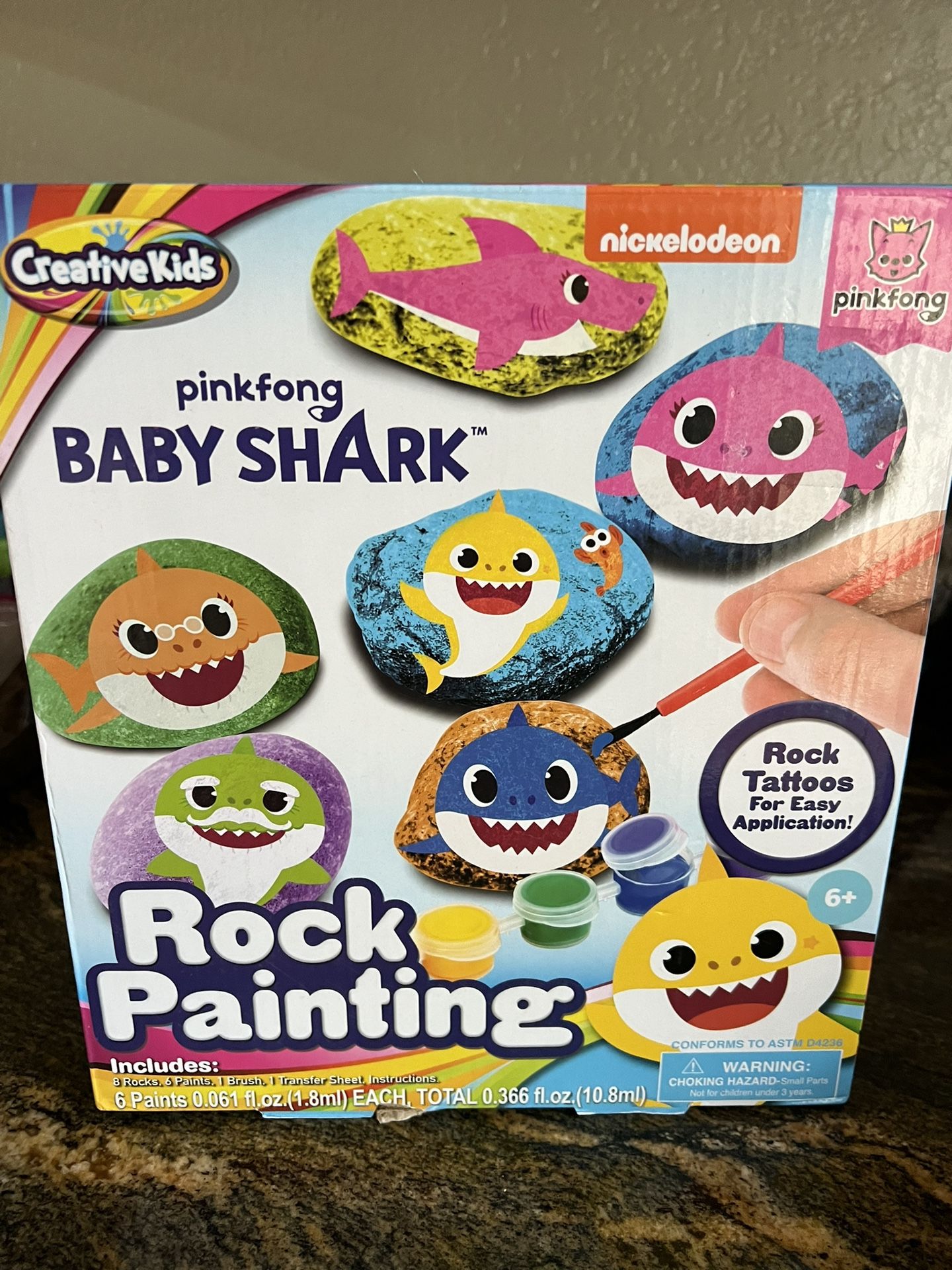Rock Painting Baby shark kit
