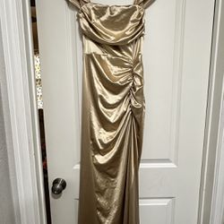Long Gold Dress 