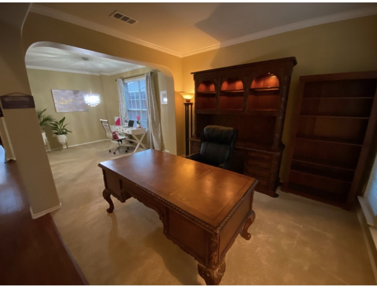 3 Piece Solid Wood Hooker Desk Set