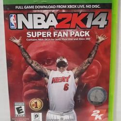 XBOX ONE XB1 NBA 2K14 Video Game Code SUPER FAN PACK 2014 basketball kobe