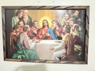 The last supper wood frame