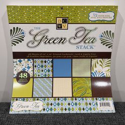 Green Tea Stack Premium 12x12 Cardstock 48 Sheets