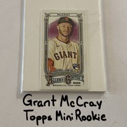 Grant McCray San Francisco Giants Outfielder Topps Short Print Mini Insert Rookie Card. 