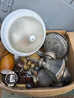 Box Of House Fixtures And Hardware