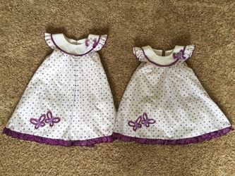 Almost new condition matching girls dresses