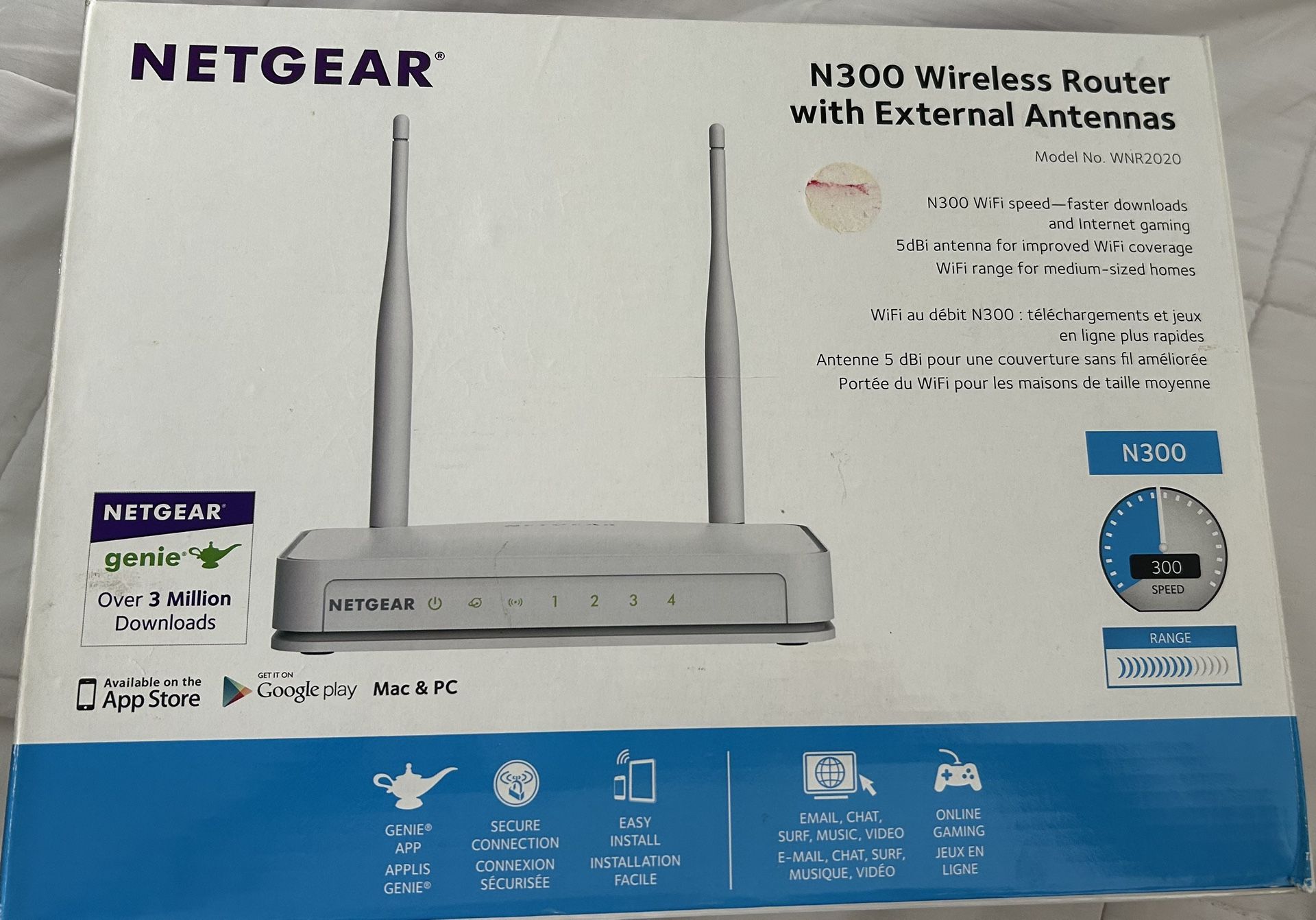 Netgear N300 Wireless Router With External Antennas