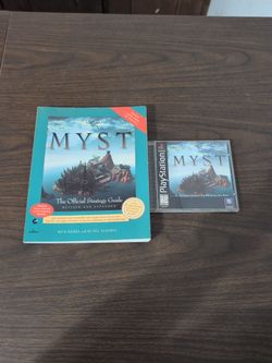 PlayStation 1 PS1 Myst Black Label with Official Strategy Guide