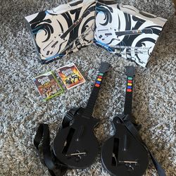 Guitar Hero Guitars Wii Games Lot