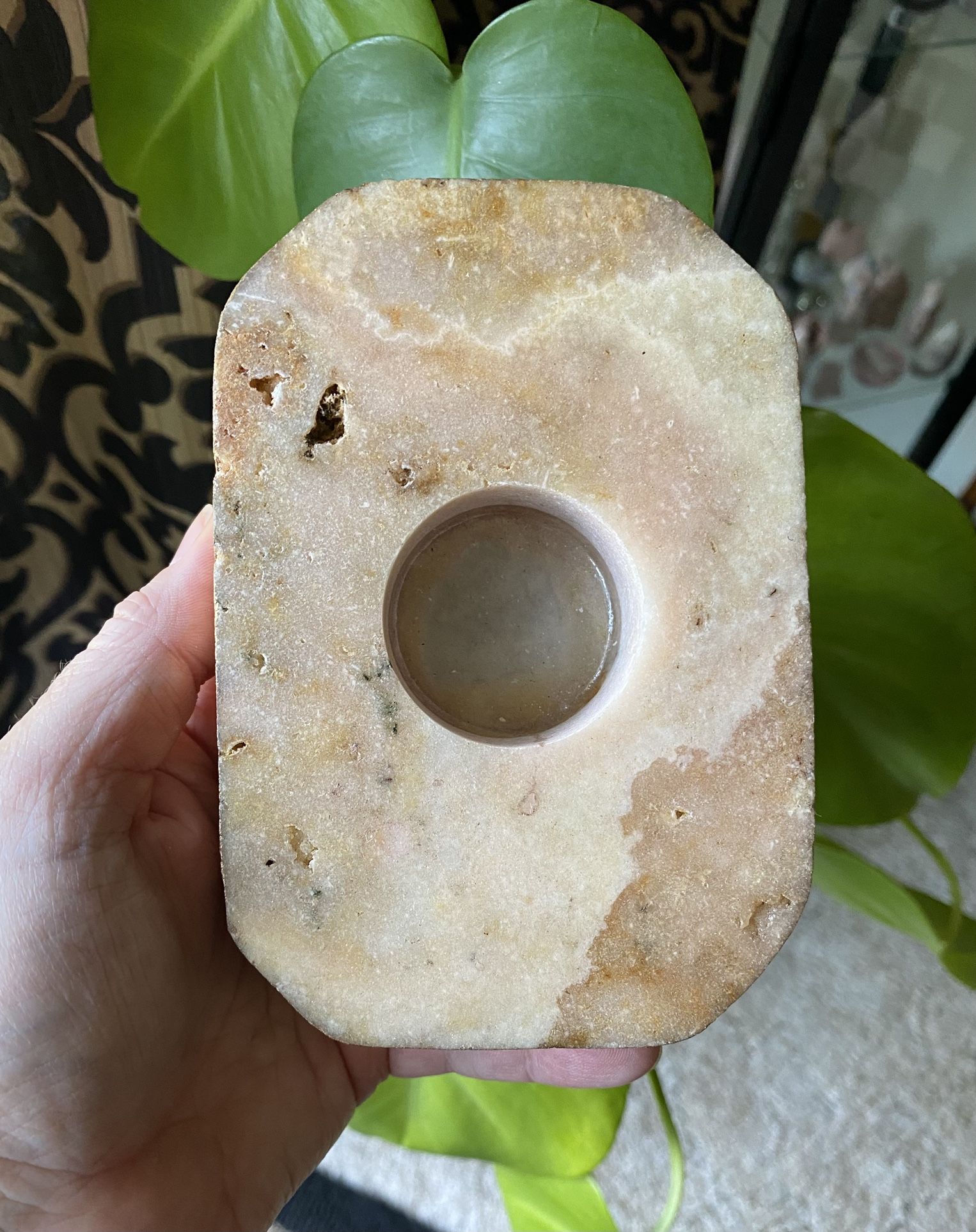 Pink Amethyst Candle Holder