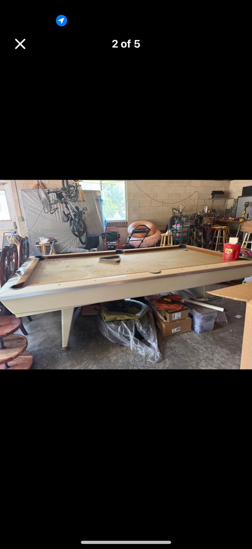 8 ft Brunswick cooperation, antique pool table 1960s needs refelting