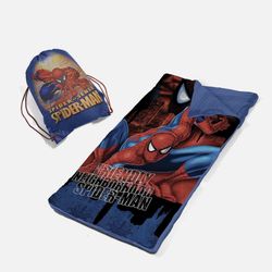 Marvel Spiderman 2 pc Set: Slumber Sling Bag And Sleeping Bag Set