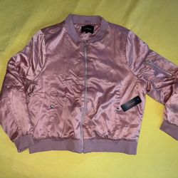 3X Rose Gold Bomber Jacket new with tags 