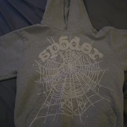Heather gray sp5der hoodie 