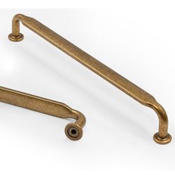 10 pack Antique Brass Kitchen Cabinet Handles, Cabinet Pulls Vintage Retro Kitchen Cabinet Hardware