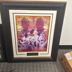 Dwayne Wade & Shaq Miami heat Autographed Photo