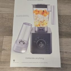 Chefman Obliterator 1380W Professional Blender w/ Auto Blend and 20oz Travel Jar – Black