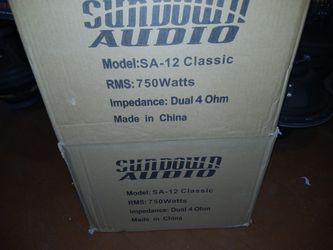 2 12inch Sundown Sa Classic Subs Brand New Very Nice Sounding And Very Nice Hard Hitting Subs $550firm Price Pickup Only Serious Buyers Please Yes It 