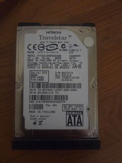 Hitachi Travelstar 80GB 5400RPM SATA 2.5" Hard Drive