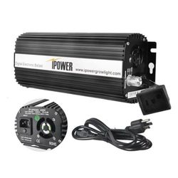 iPower 400W Ballast, Digital Dimmable Electronic Horticulture Ballast, Suit for Hydroponic HPS MH Grow Light System, Black